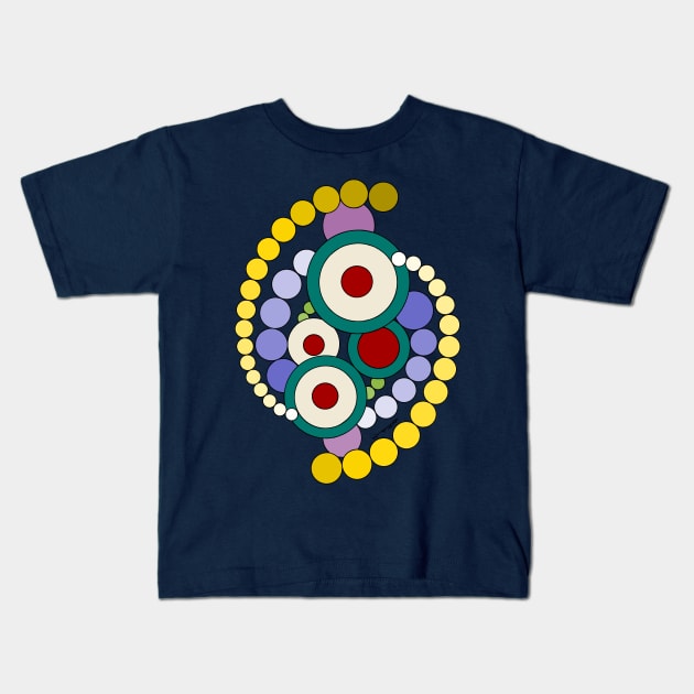 Circles Abstract Artwork Kids T-Shirt by AzureLionProductions